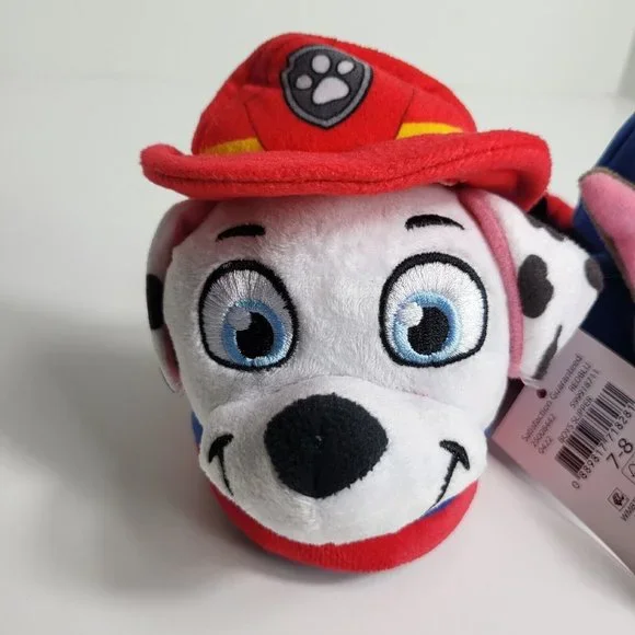 Paw Patrol Kids Slippers Chase Marshall Plush Puppy Dog Sz 7/8 Nickelodeon New - Picture 5 of 16